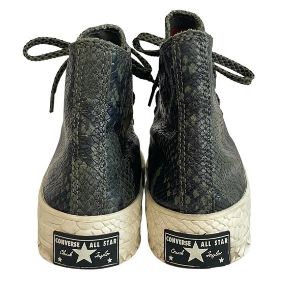 Converse X CT Women’s Green All Star Snakeskin High Fashion Sneakers Size 7 - Picture 6 of 14